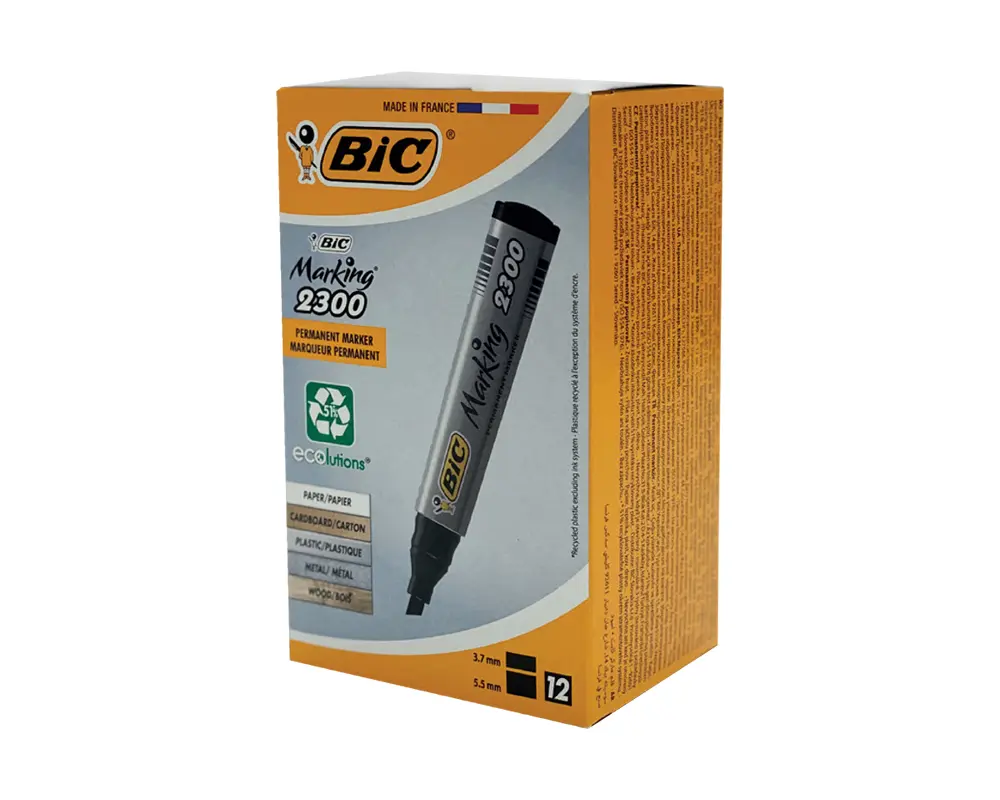 BIC MARKER BLACK – 12PK