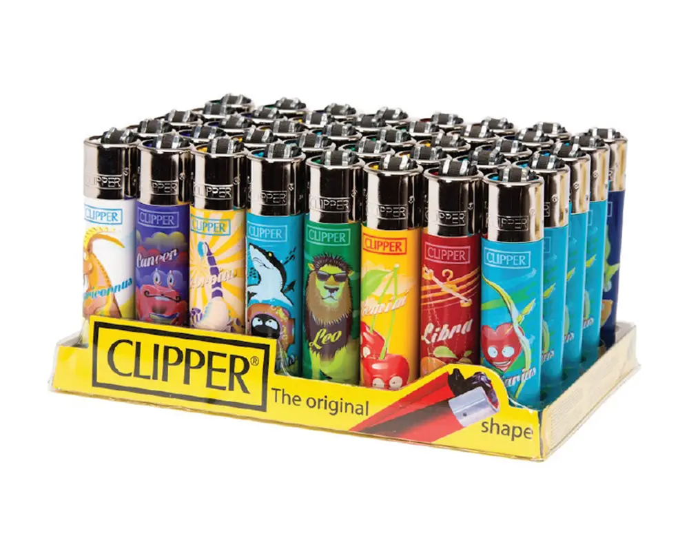 CLIPPER LIGHTERS ASSORTED DESIGN – 40PK