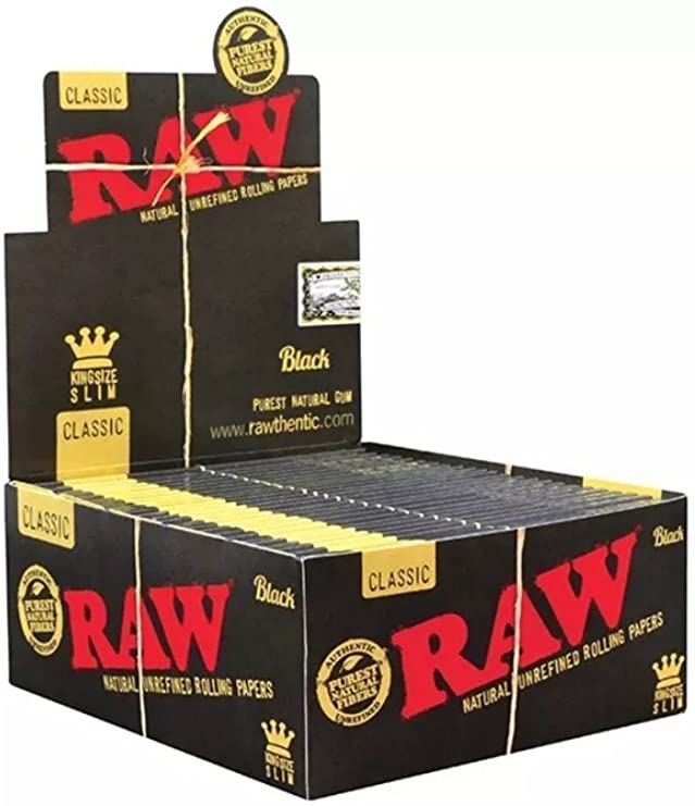 RAW SINGLE WIDE BLACK – 50PK