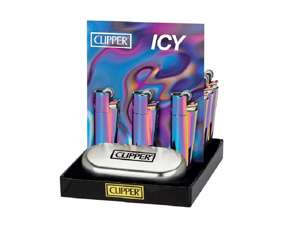 CLIPPER LIGHTERS METAL GIFT ICY – 12PK