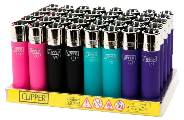 CLIPPER LIGHTERS SOFT TOUCH COLOURS – 40PK