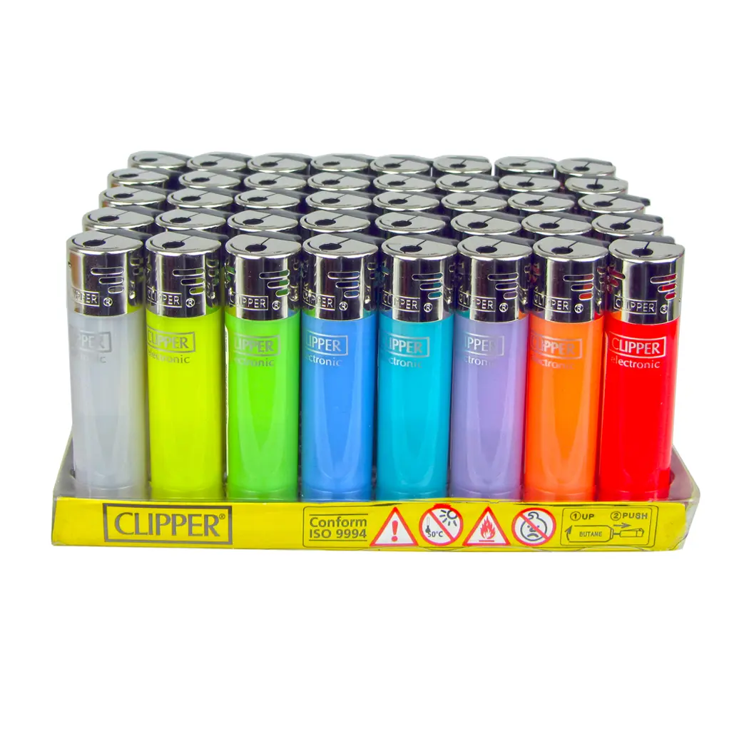 CLIPPER LIGHTERS ELECTRONIC PASTEL – 40PK