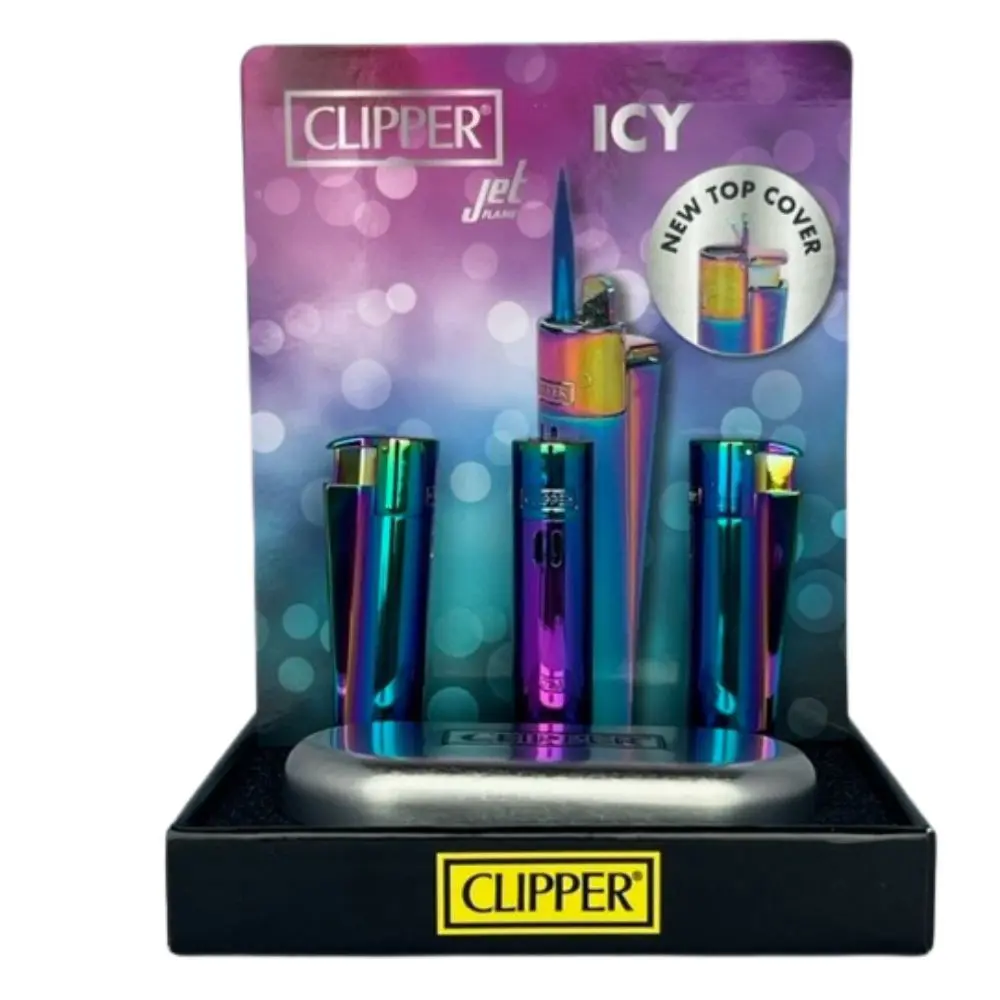 CLIPPER LIGHTERS METAL GIFT JET FLAME ICY – 12PK