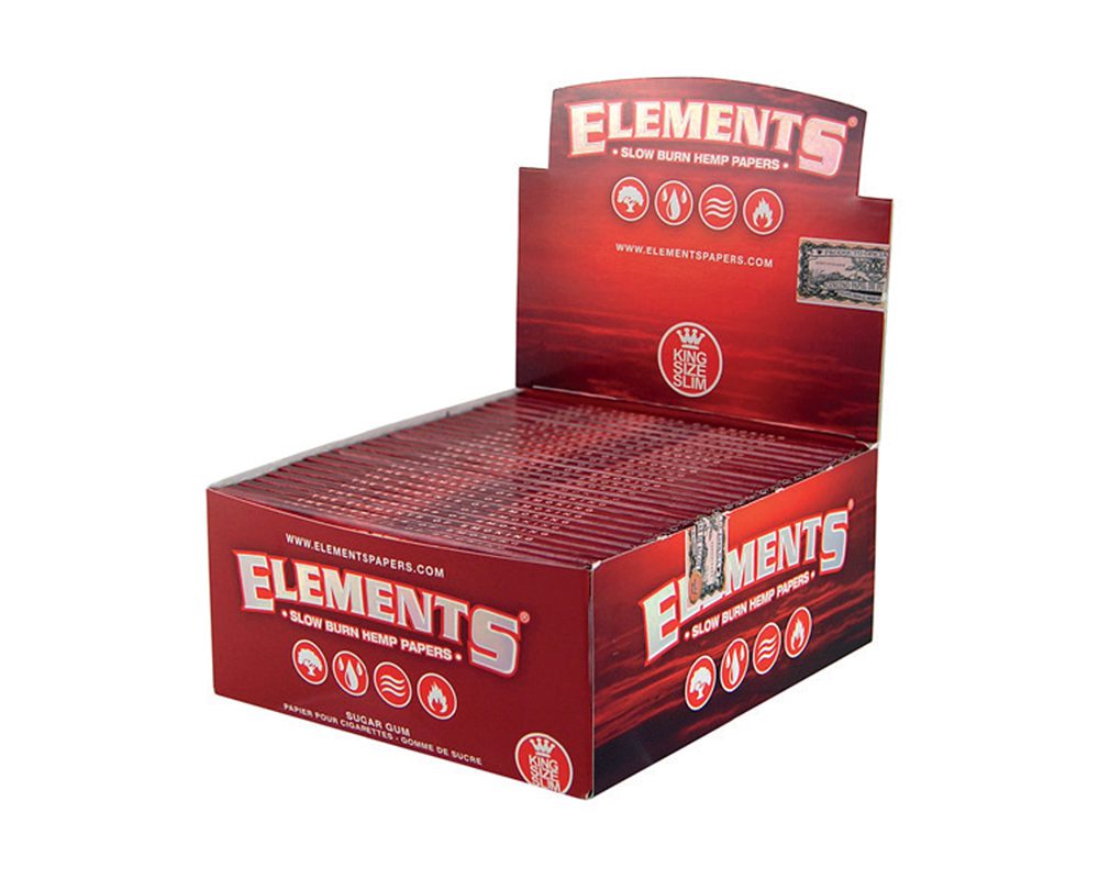 ELEMENTS KING SIZE SLIM RED – 50PK