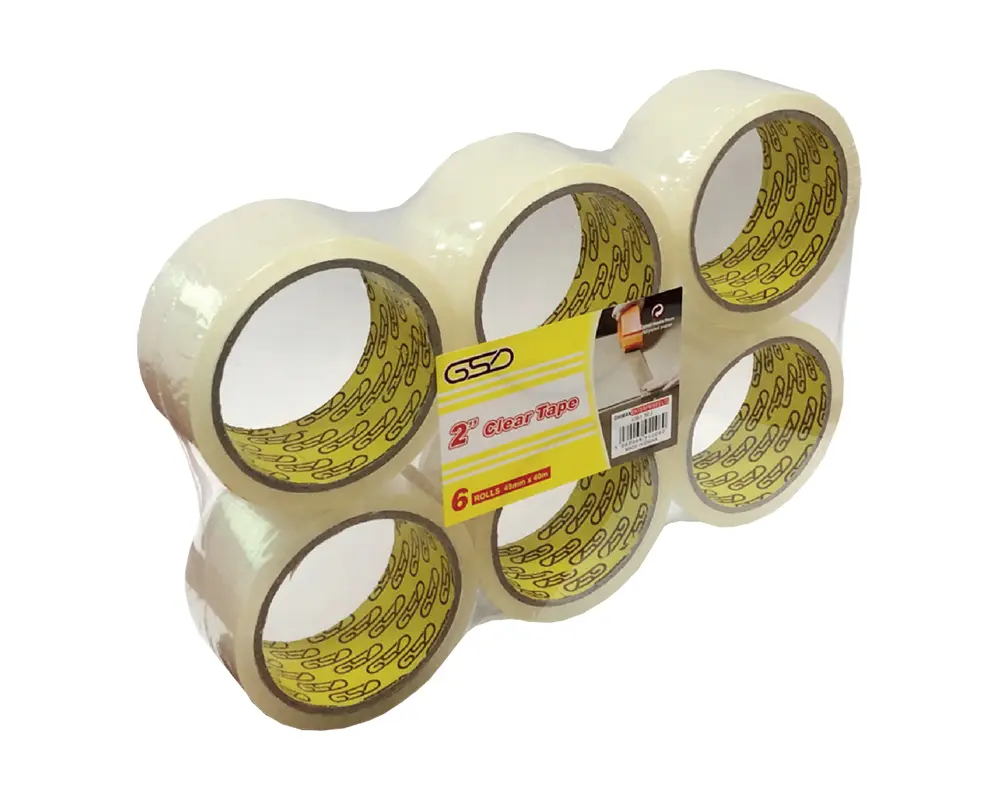 GSD CLEAR TAPE 2″ 40M – 6PK