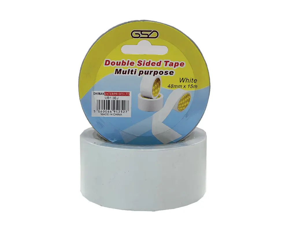 GSD DOUBLE SIDED MULTI PURPOSE TAPE 48MM X 15M WHITE