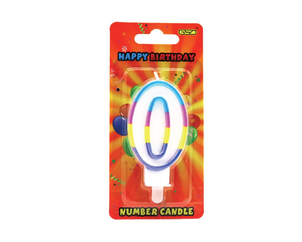 GSD NUMBER CANDLES NO. 0 – 6PK