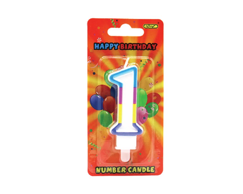 GSD NUMBER CANDLES NO. 1 – 6PK