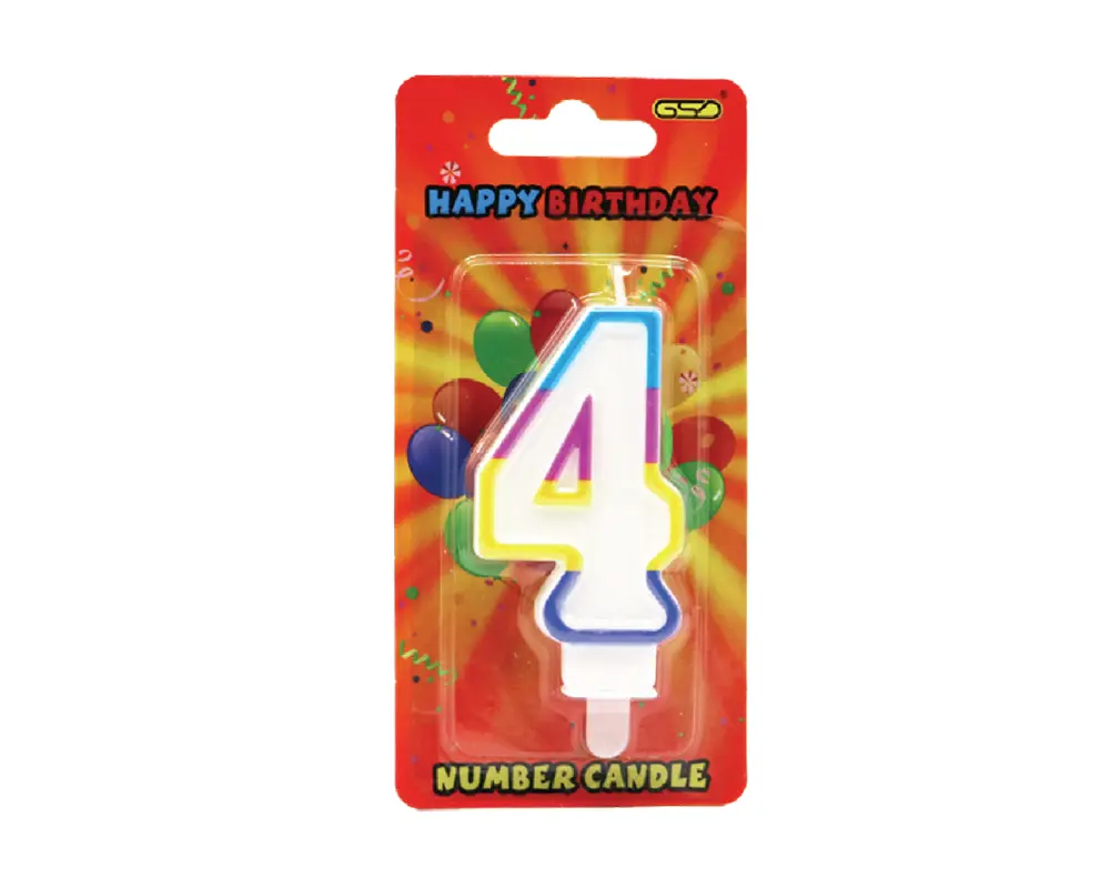 GSD NUMBER CANDLES NO. 4 – 6PK