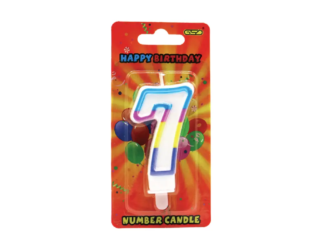 GSD NUMBER CANDLES NO. 7 – 6PK
