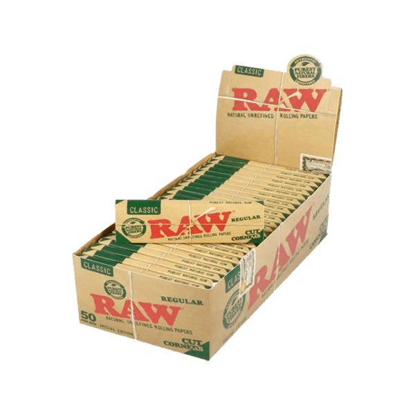 RAW PAPER CLASSIC REGULAR GREEN – 50PK