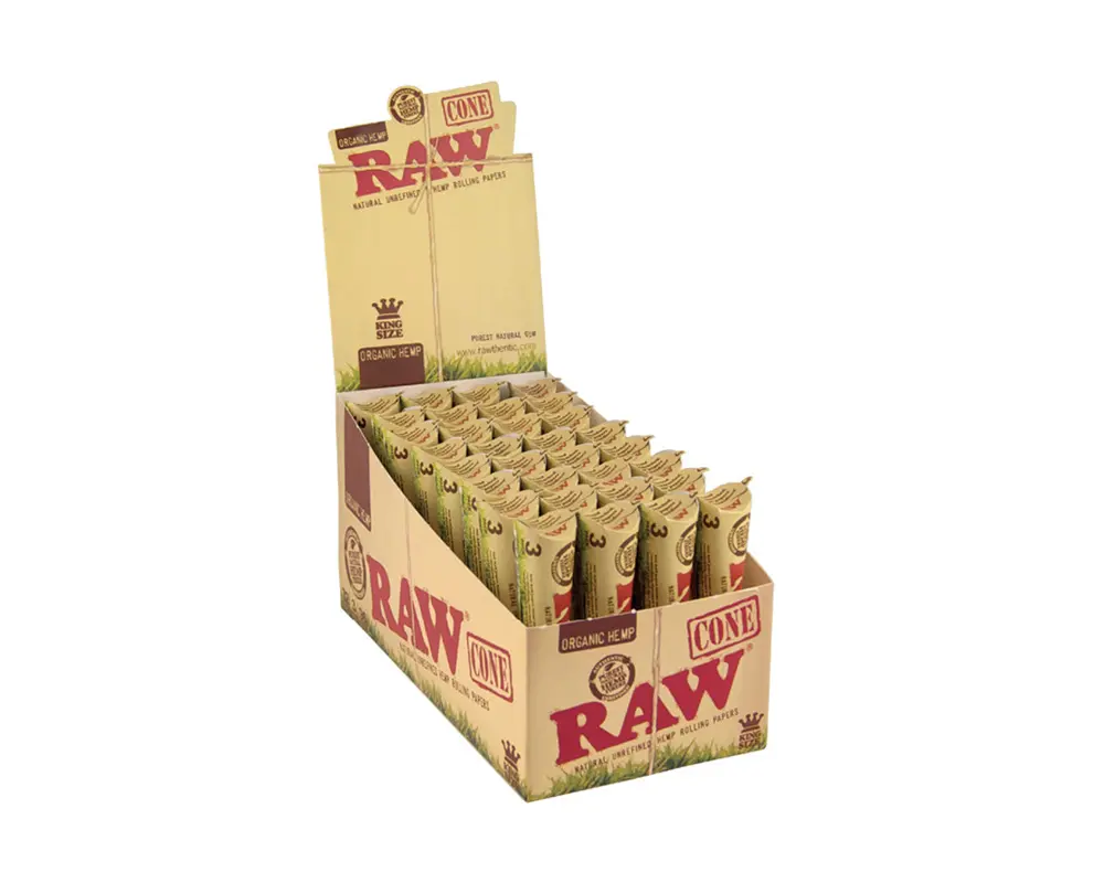 RAW CONE ORGANIC 3’S – 32PK