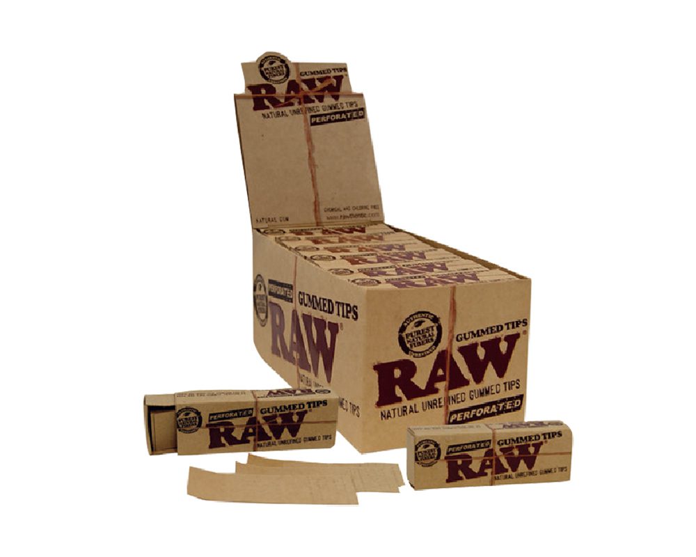 RAW TIPS GUMMED PERFORATED – 24PK