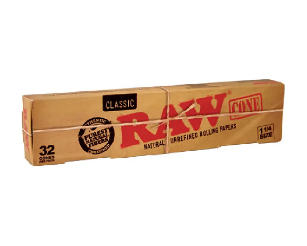 RAW PRE-ROLLED CONES 1 1/4 – 32PK
