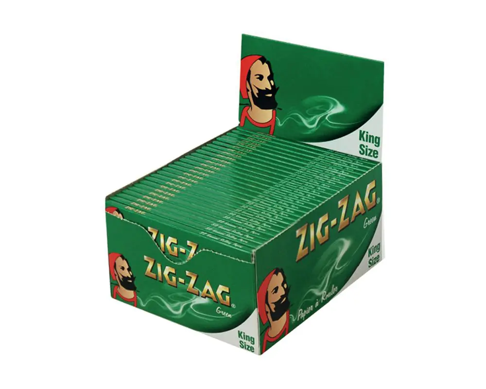 ZIG ZAG KING SIZE GREEN – 50PK