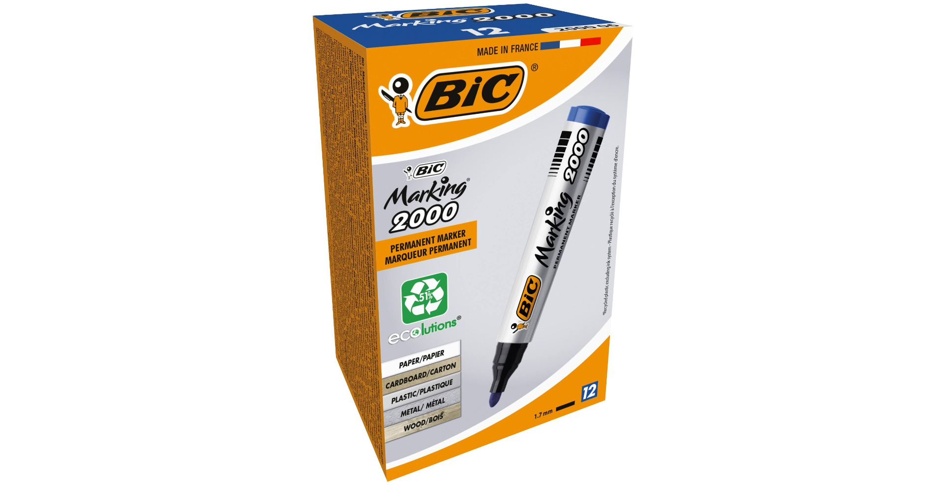 BIC MARKER BLUE – 12PK