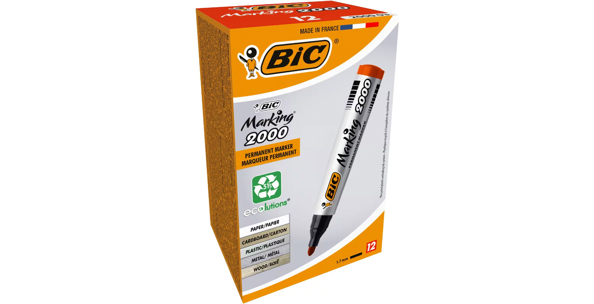 BIC MARKER RED – 12PK