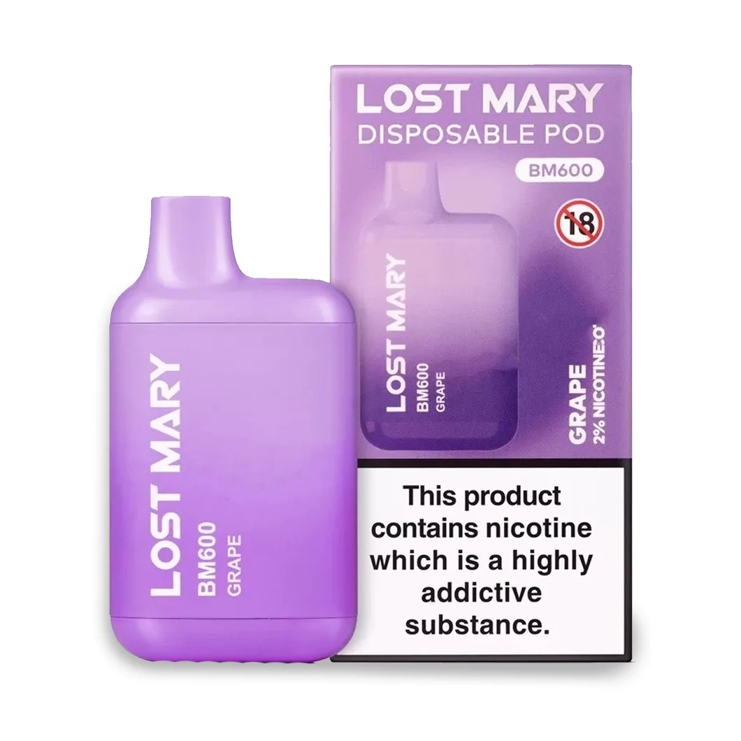 LOST MARY VAPE GRAPE – 10PK