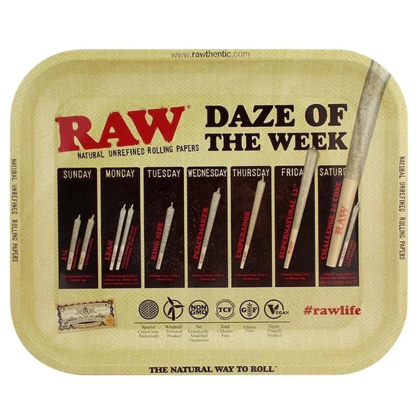 RAW METAL ROLLING TRAY LARGE DAZE