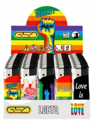 GSD LIGHTERS ELECTRONIC LGBTQ – 50PK 