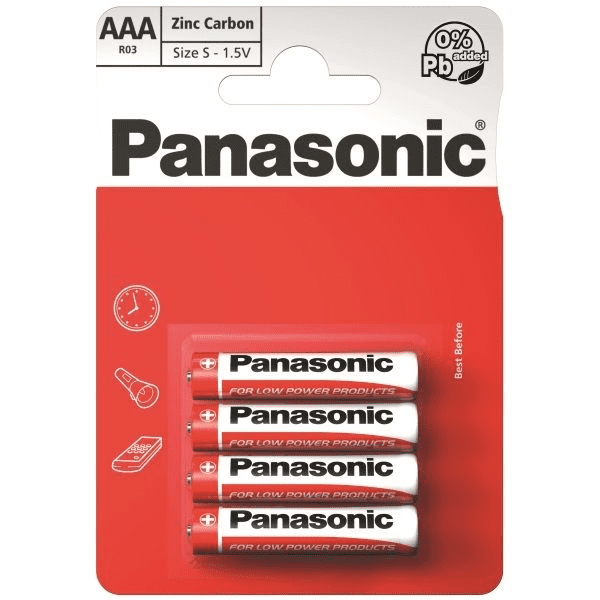 PANASONIC RED R03R AAA – 4PK