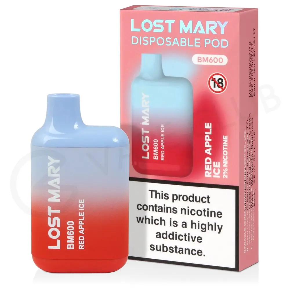 LOST MARY VAPE RED APPLE ICE – 10PK