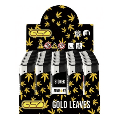 GSD LIGHTERS ELECTRONIC GOLD LEAVES – 50PK 
