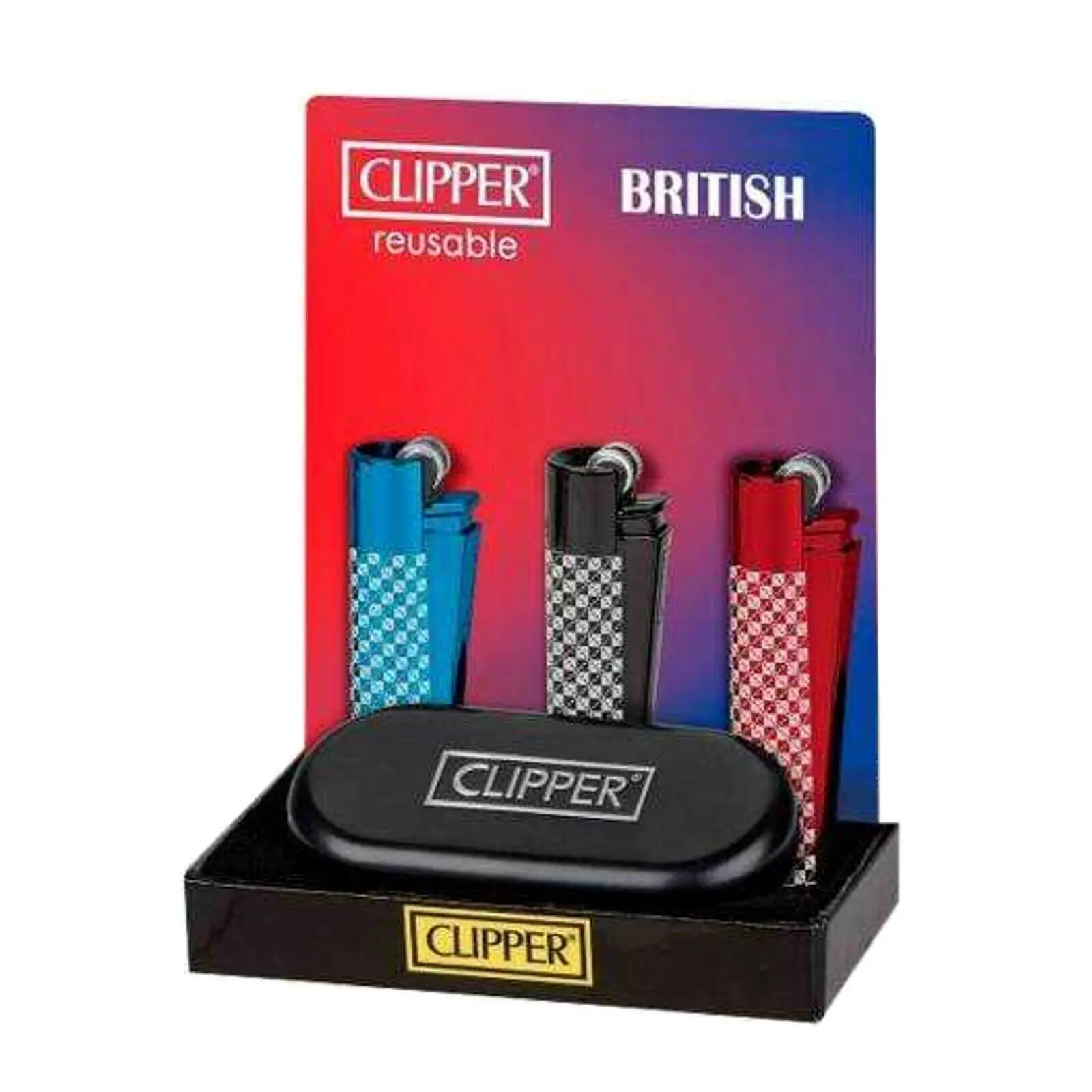 CLIPPER LIGHTERS HOT STAMP METAL GIFT BRITISH LASER – 12PK