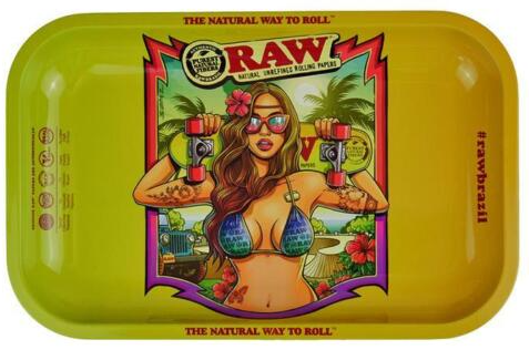 RAW METAL ROLLING TRAY SMALL BRAZIL