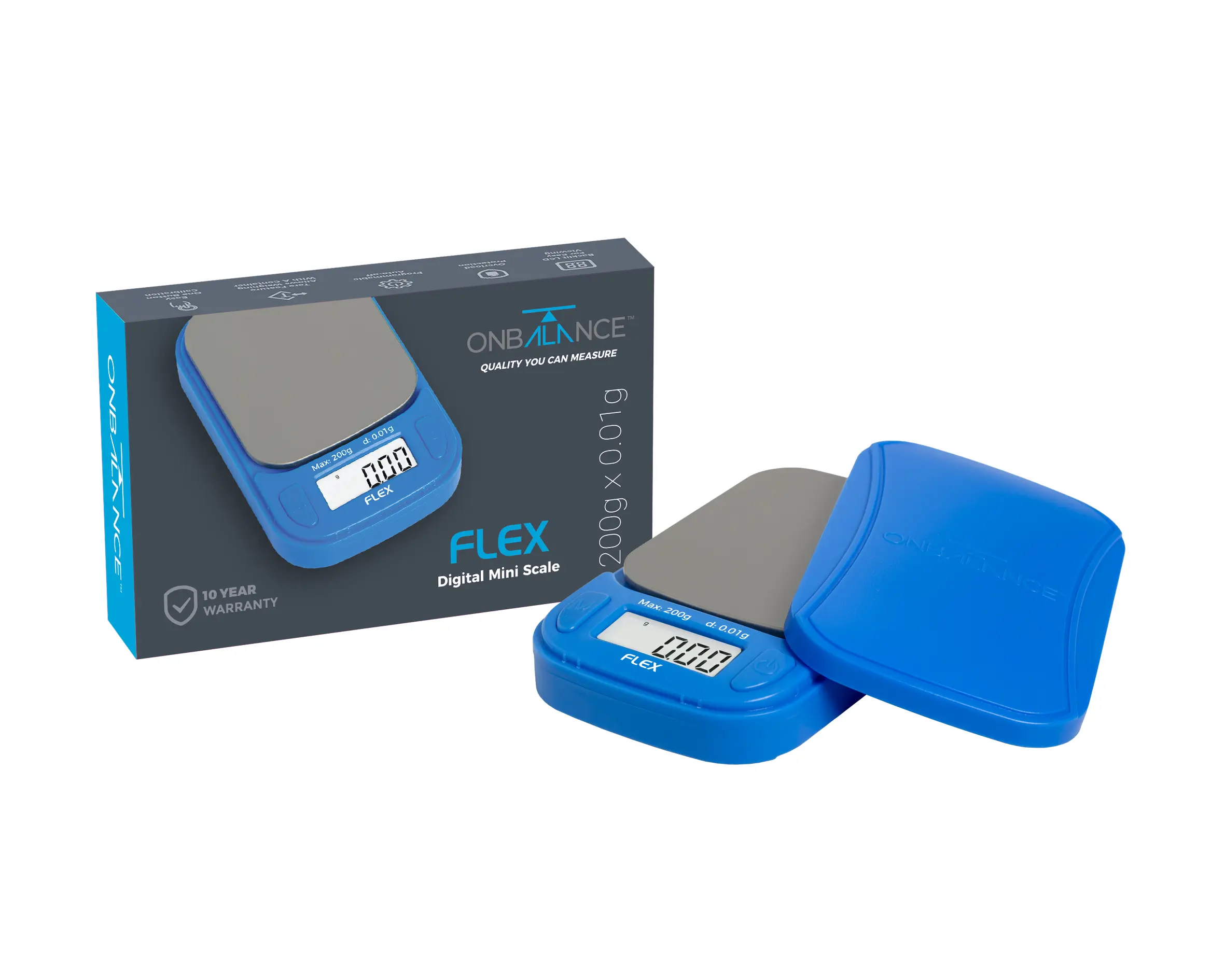 FLEX ON BALANCE DIGITAL MINI SCALE 200G X 0.01G – BLUE