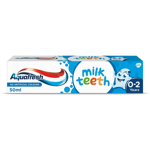 AQUAFRESH MILK TEETH 0-2 50ML UK – 12PK