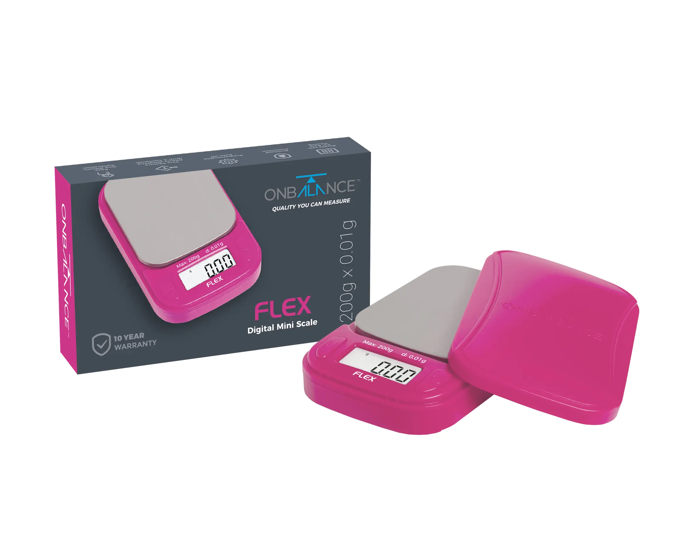 FLEX ON BALANCE DIGITAL MINI SCALE 200G X 0.01G – PINK